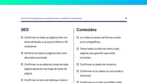 ebook: Checklist para publicação de um website em Wordpress • MAGA•ZINE